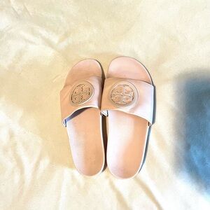 Tory Burch Women's Beige Slide Sandals